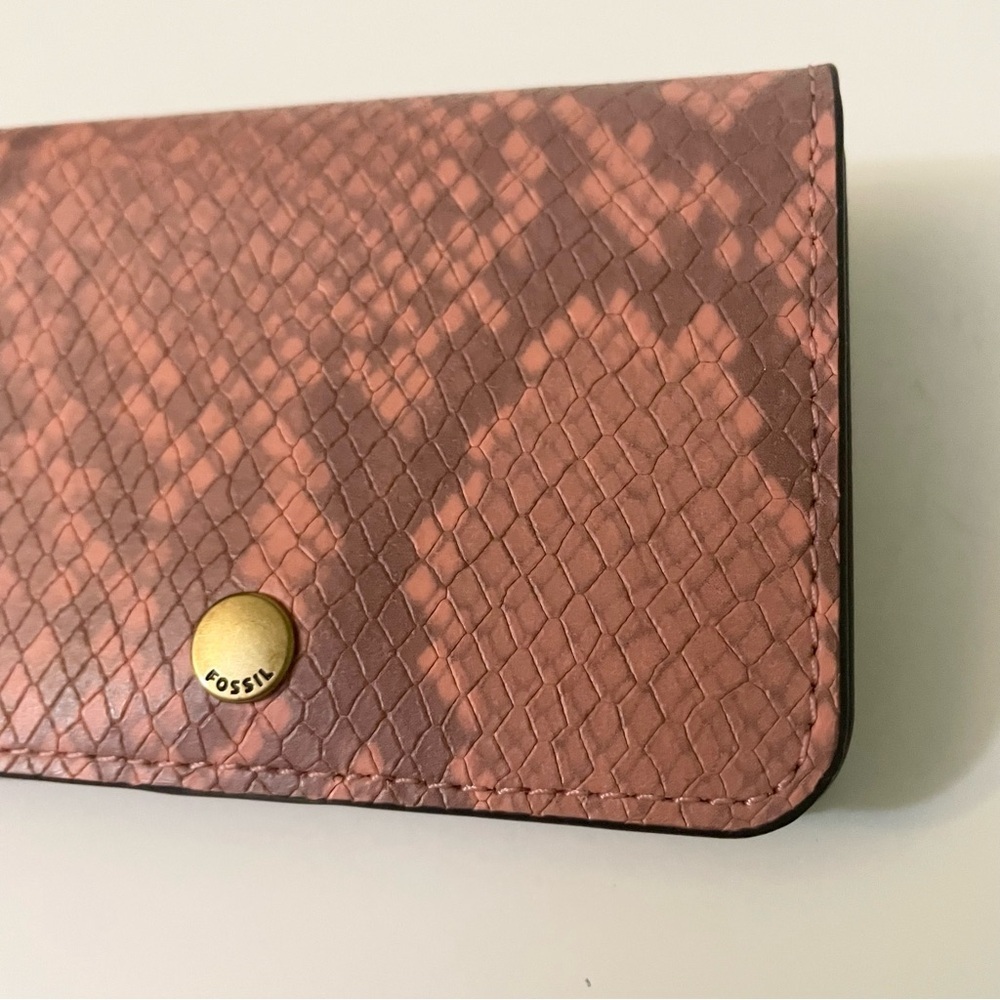 Fossil Snake Print Pattern Small Wallet - Picture 3 of 16